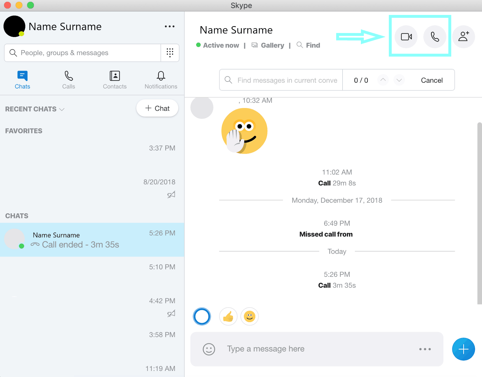 skype for mac clear recent calls